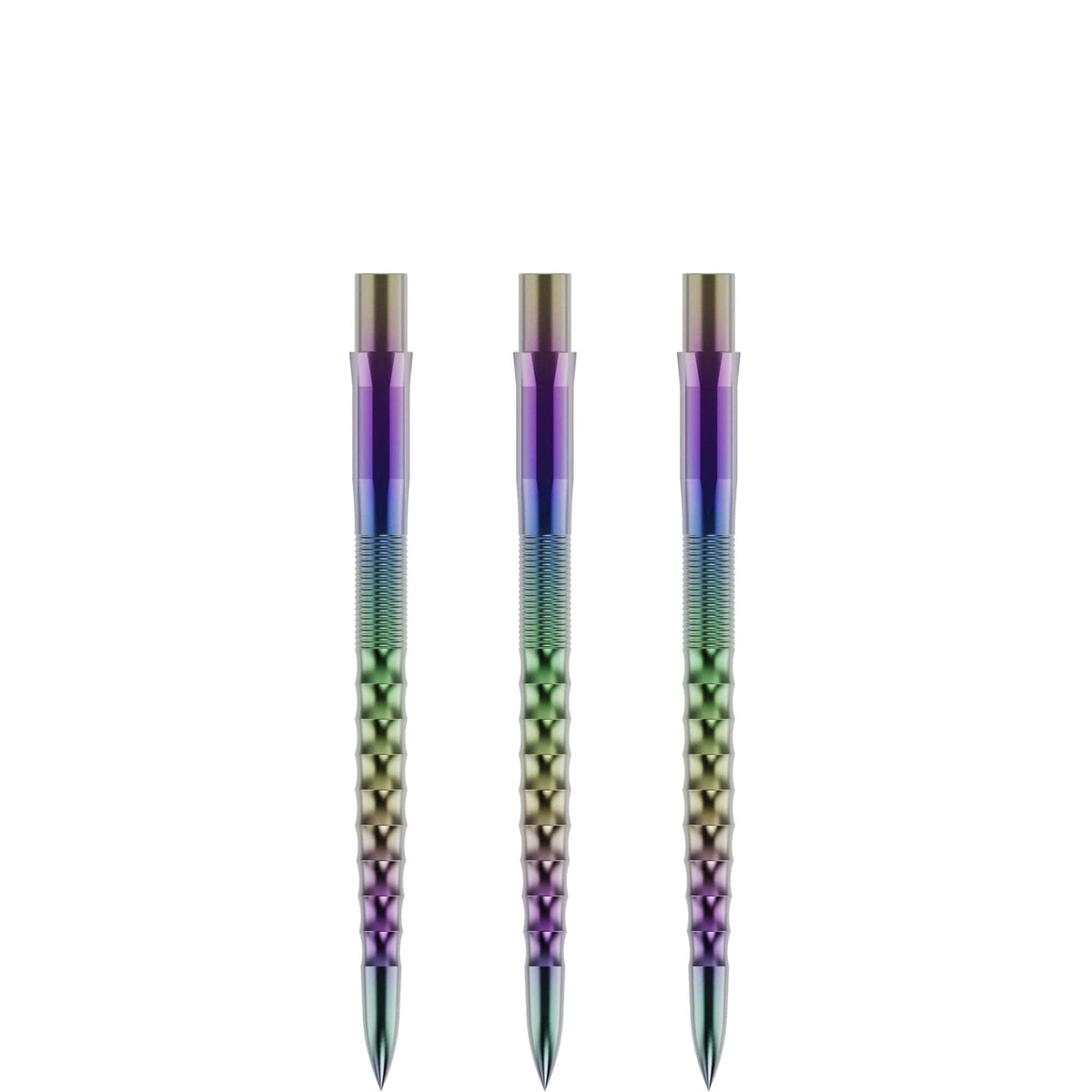 Caliburn Replaceable Dart Points - Ripple - No Lip - Rainbow - 38Mm