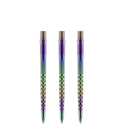 Caliburn Replaceable Dart Points - Ripple - No Lip - Rainbow - 38Mm