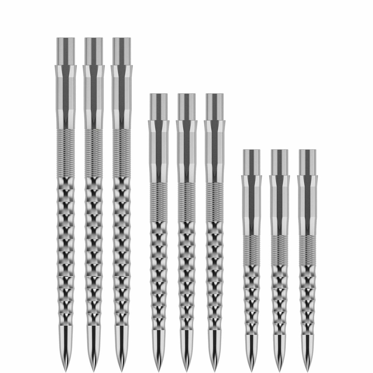 Mission Caliburn Replaceable Dart Points Ripple - Silver 38Mm