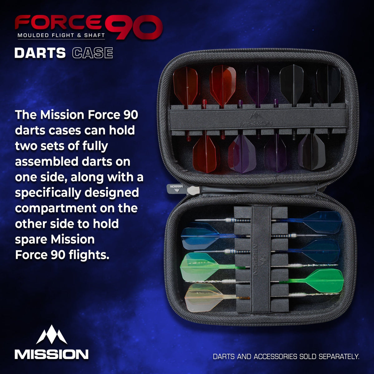 Mission Force 90 Dart Case Eva Moulded Wallet - Large