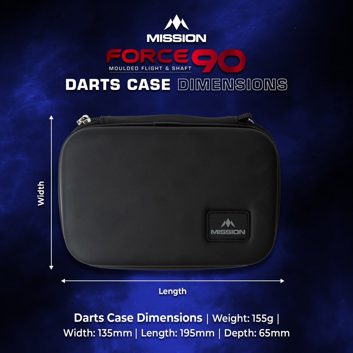 Mission Force 90 Dart Case Eva Moulded Wallet - Large
