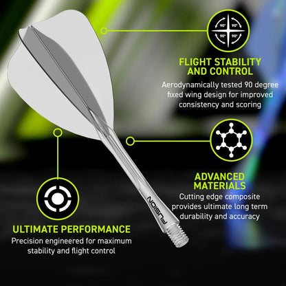 Winmau Fusion Arrow Integrated Flight & Shaft Black
