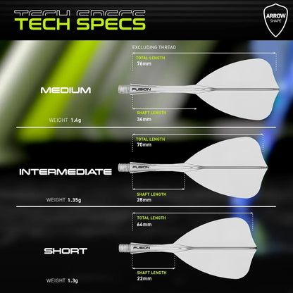 Winmau Fusion Arrow Integrated Flight & Shaft Black