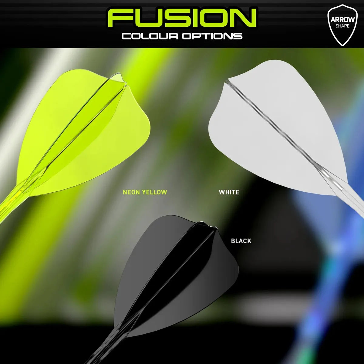 Winmau Fusion Arrow Integrated Flight & Shaft Black