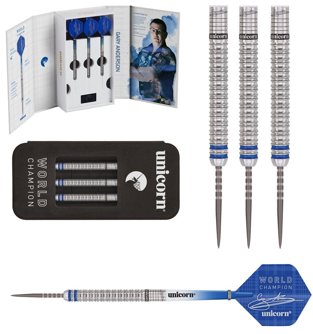 Gary Anderson Deluxe Player Edition Phase 3 World Champion Steel Tip Darts By Unicorn