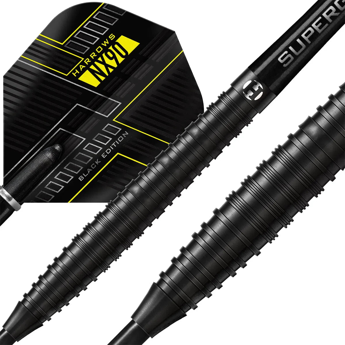 Nx90 Black Edition 90% Tungsten Steel Tip Darts By Harrows