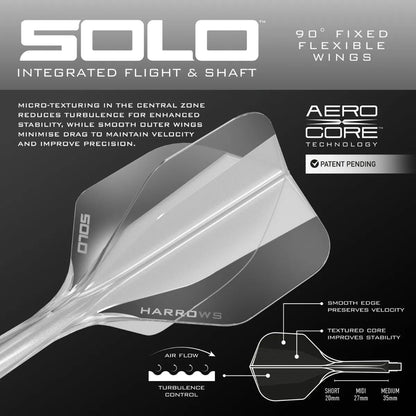 Harrows Solo No6 Integrated Flights & Shafts Yellow