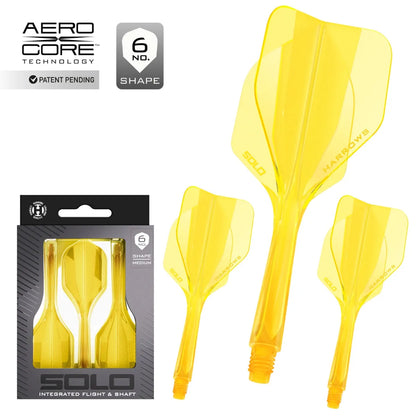 Harrows Solo No6 Integrated Flights & Shafts Red Midi