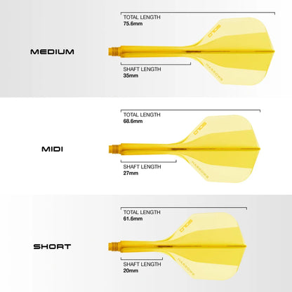 Harrows Solo No6 Integrated Flights & Shafts Yellow