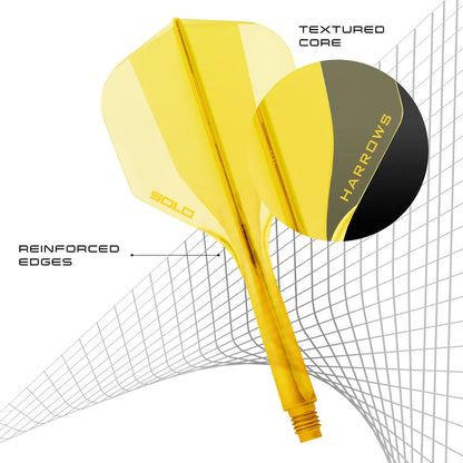 Harrows Solo No6 Integrated Flights & Shafts Clear