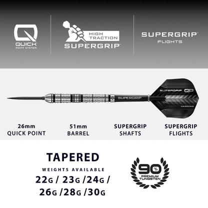 Harrows Supergrip Tapered stats and dimensions