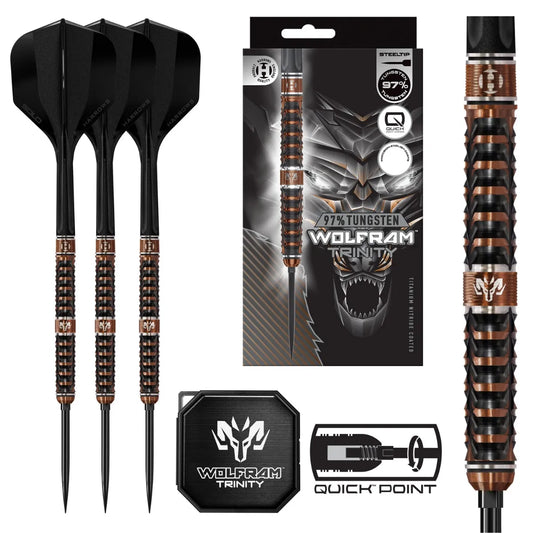 Harrows Wolfram Trinity 97% Tungsten Qp Steel Tip Darts