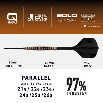 Harrows Wolfram Trinity 97% Tungsten Qp Steel Tip Darts