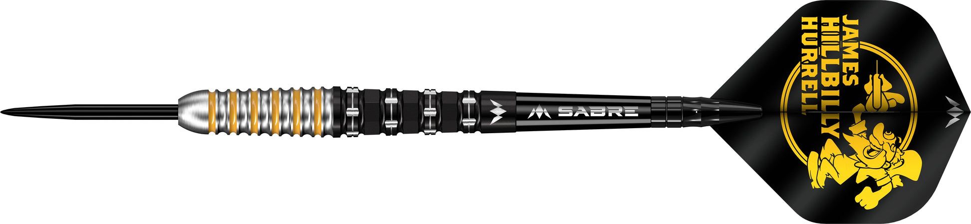 Mission James Hurrell Darts - Steel Tip - 95% Tungsten - V2 - Black Pvd & Yellow