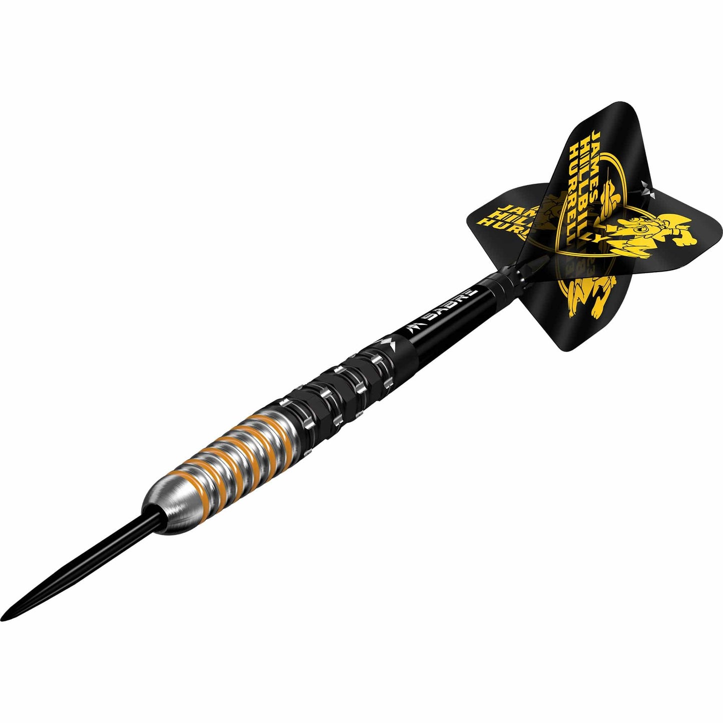 Mission James Hurrell Darts - Steel Tip - 95% Tungsten - V2 - Black Pvd & Yellow
