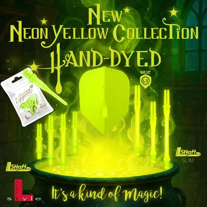 L-Style - Ez L-Flights - Integrated Champagne Ring - L3 Small Standard - Neon Yellow