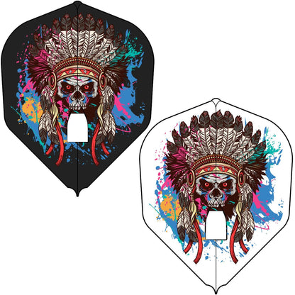 Style - Ez L-Flights - Integrated Champagne Ring - L1Ez Standard - Sd Chief Skull Black