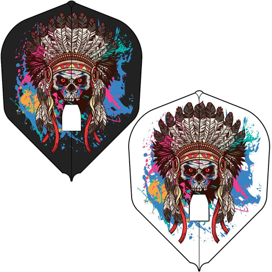 Style - Ez L-Flights - Integrated Champagne Ring - L1Ez Standard - Sd Chief Skull Black
