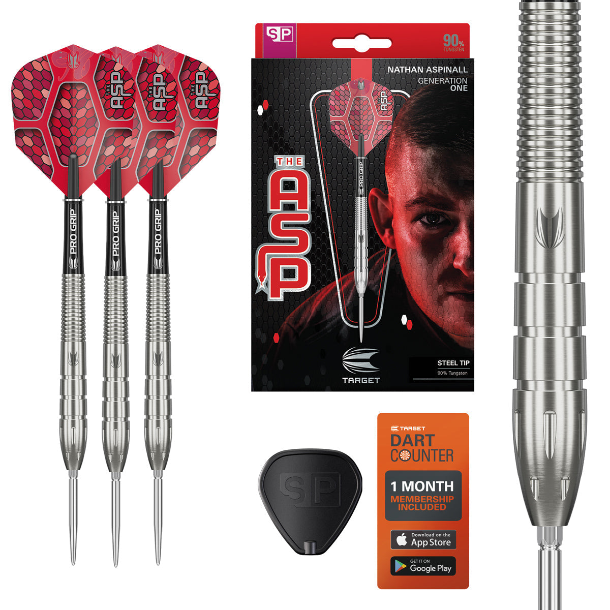 Nathan Aspinall G1 90% Tungsten Sp Steel Tip Darts By Target