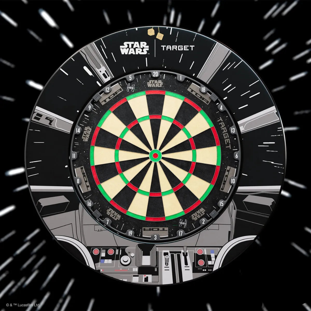 Star Wars Target Millennium Falcon dartboard surround bundle view 3