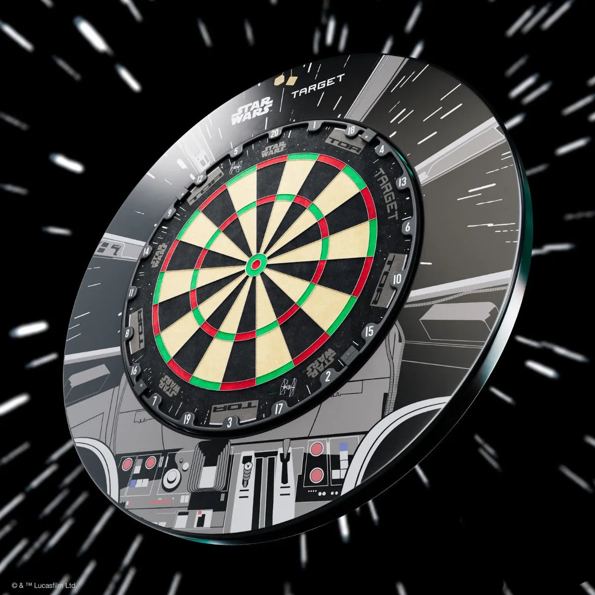 Star Wars Target Millennium Falcon dartboard surround bundle view 4