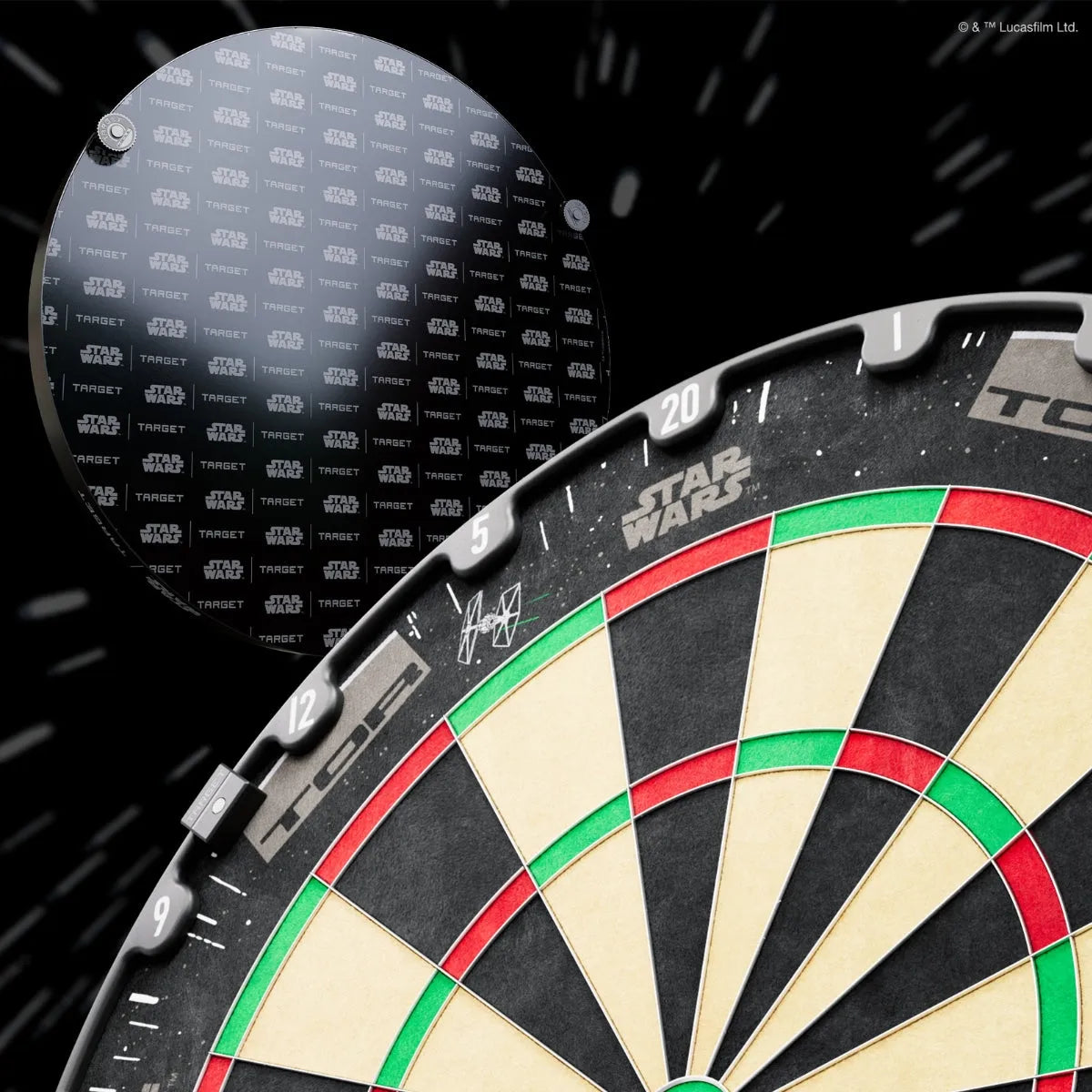 Star Wars Target Millennium Falcon dartboard surround bundle view 5