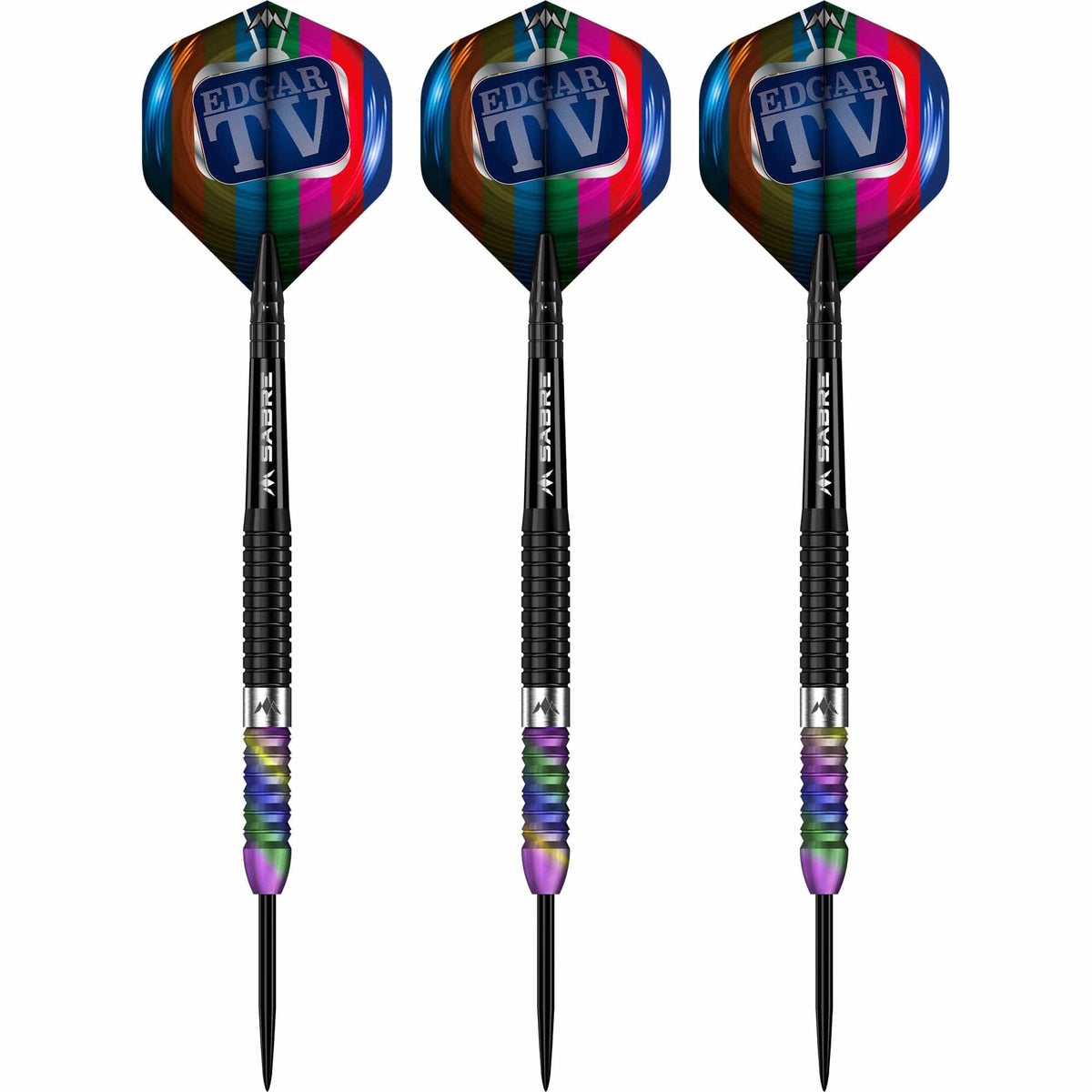 Mission Matthew Edgar Darts - Steel Tip - 90% Tungsten - Black & Coral Pvd