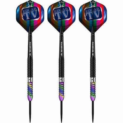 Mission Matthew Edgar Darts - Steel Tip - 90% Tungsten - Black & Coral Pvd