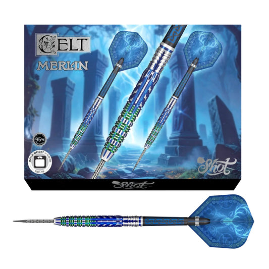 Shot Celt Merlin 95% Tungtsen Steel Tip Darts
