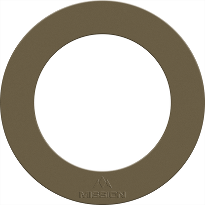 Mission Dartboard Surround - Heavy Duty - Embossed Logo Silver