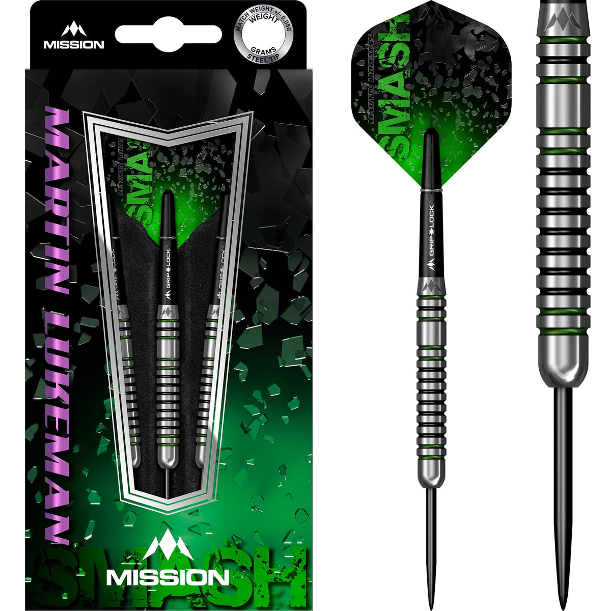 Mission Martin Lukeman Darts - Steel Tip - Black Titanium