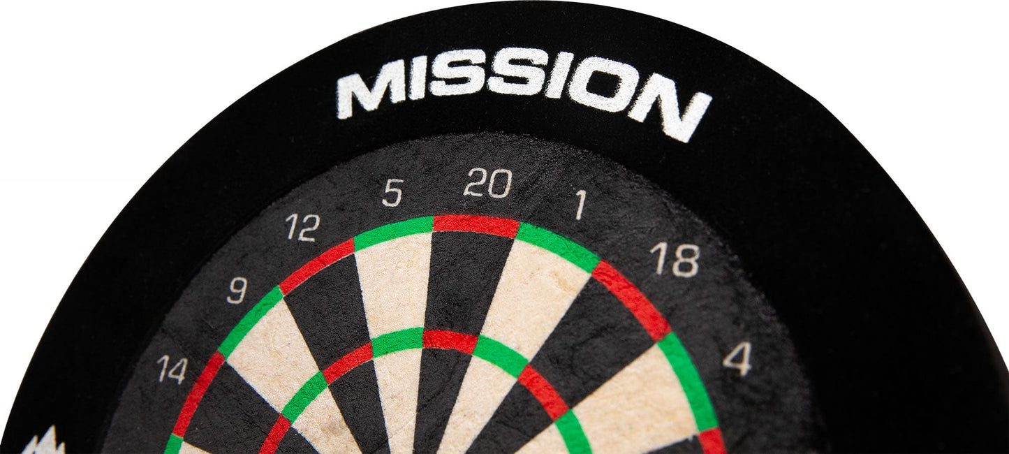 Mission Mini Dartboard 6 Inch - Complete With Surround & 2 Sets Of Mini Darts