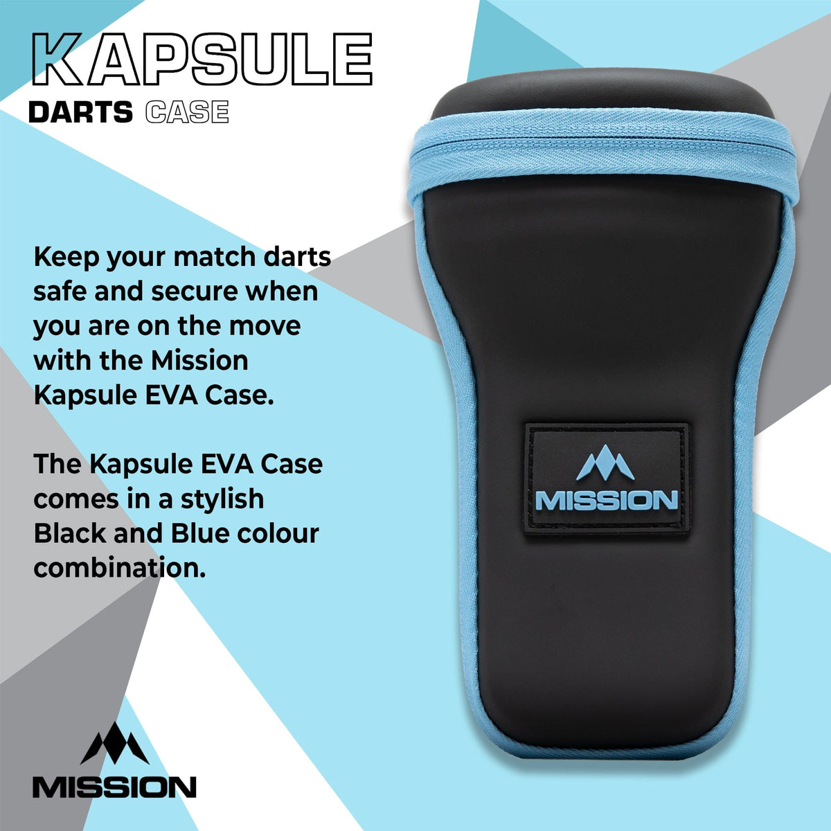 Mission Kapsule Darts Case Eva Drop-In Case Grey