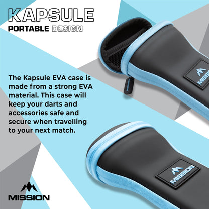 Mission Kapsule Darts Case - Eva Drop-In Case - Black & Blue