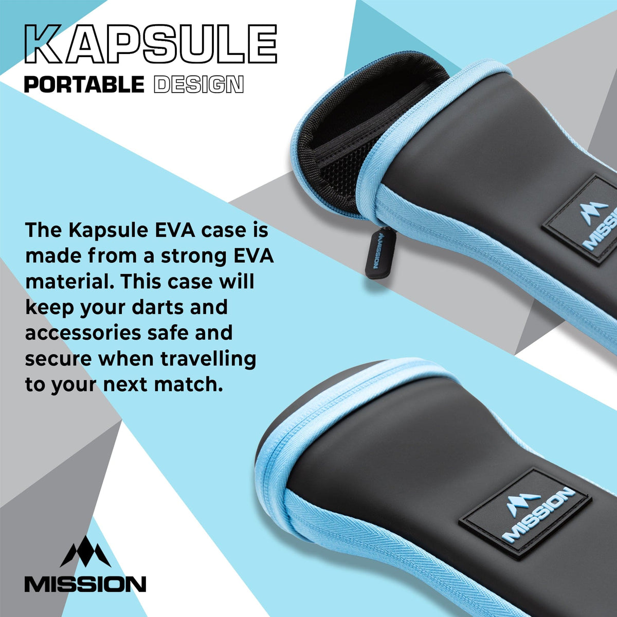 Mission Kapsule Darts Case Eva Drop-In Case Grey