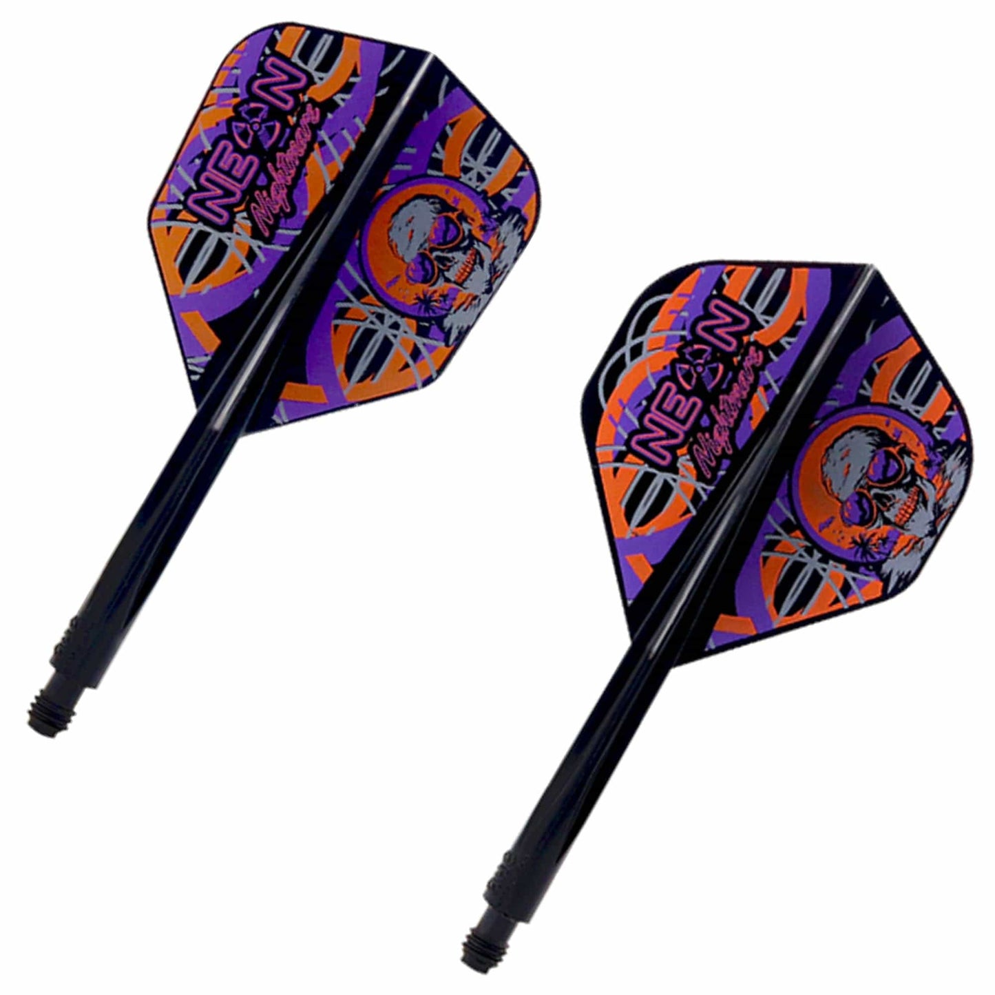 Condor AXE Dart Flights - Stowe Buntz - Neon Nightmare 3 - Small - Black - Long