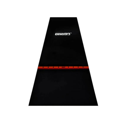 One80 Rubber Dart Mat With Oche Black And Red