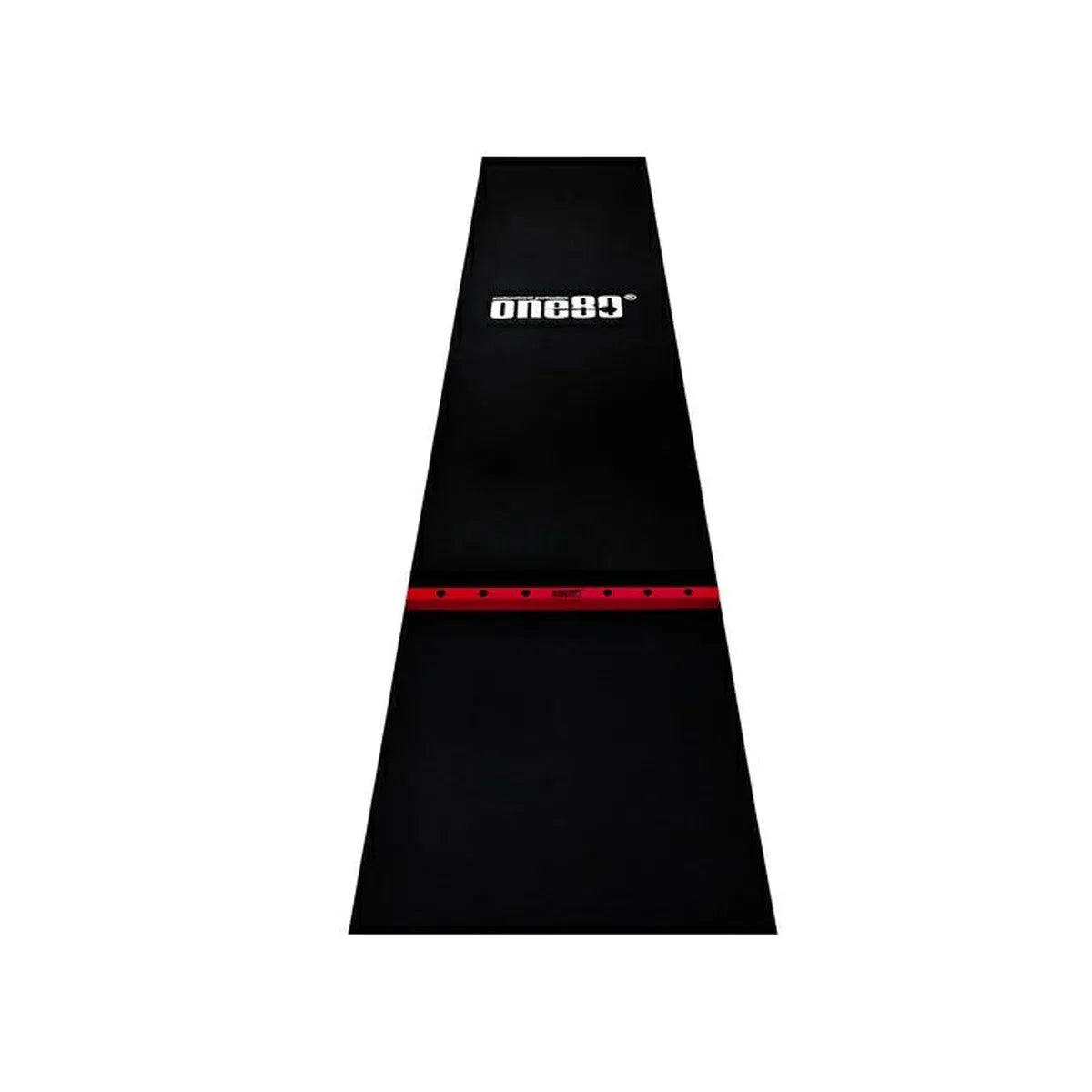 One80 Rubber Dart Mat With Oche Black And Red
