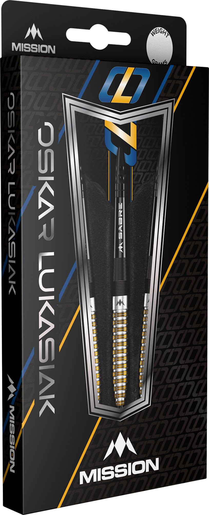 Mission Oskar Lukasiak Darts - Steel Tip - 95% Tungsten - Black & Gold Pvd