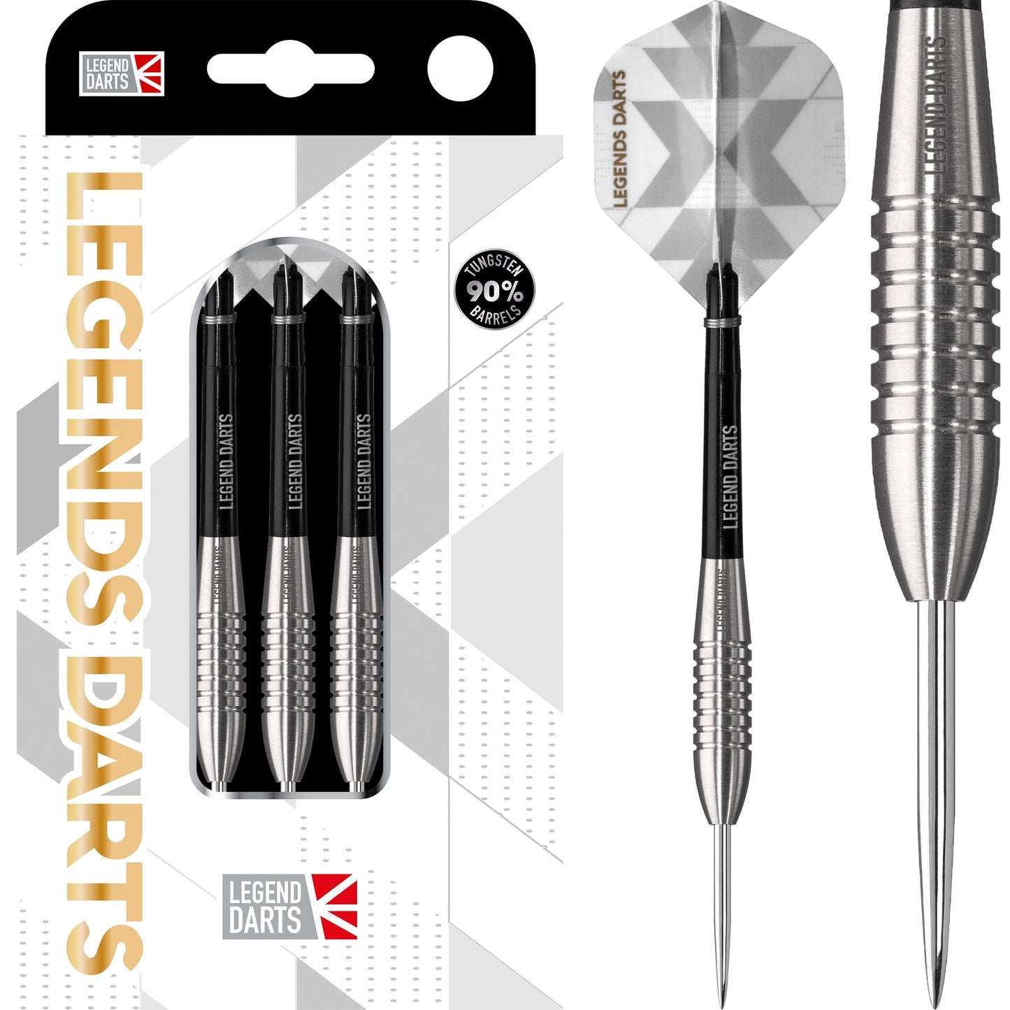 Legend Darts - Steel Tip - 90% Tungsten - Pro Series - V4 - Bullet Ringed