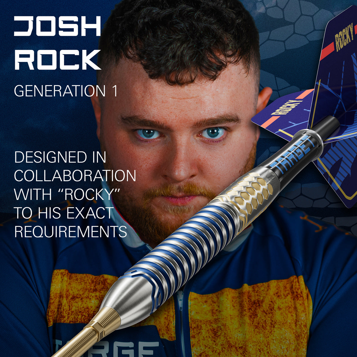 Josh Rock G1 90% Tungsten Sp Steel Tip Darts By Target