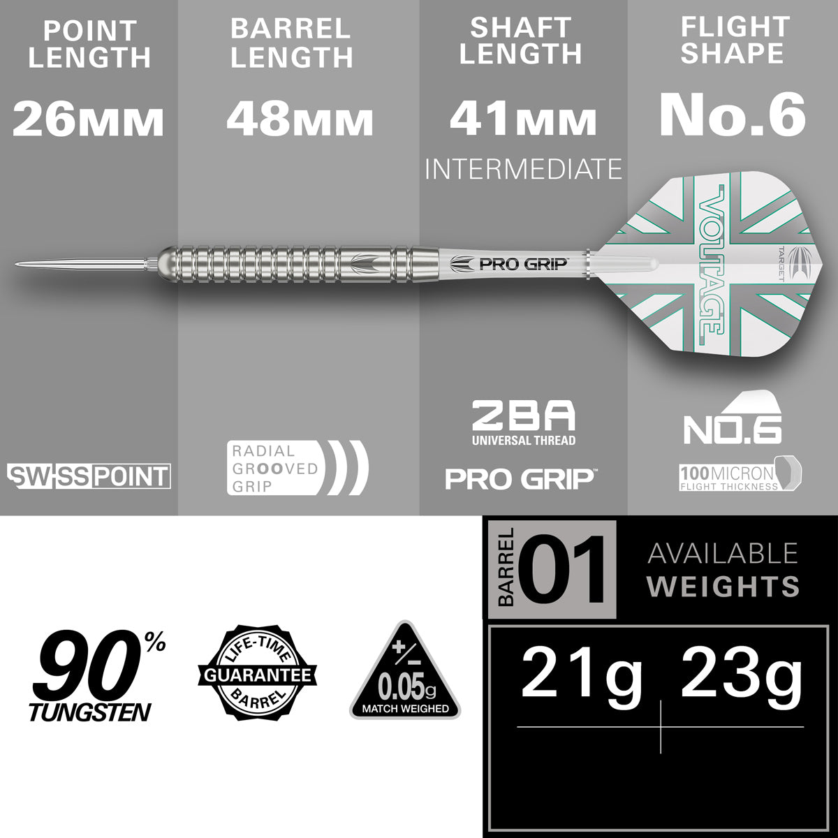 Rob Cross G1 90% Tungsten Sp Steel Tip Darts By Target