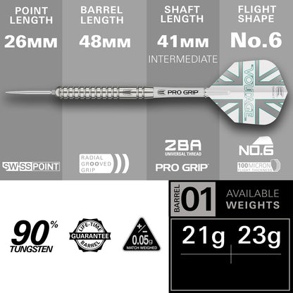 Rob Cross G1 90% Tungsten Sp Steel Tip Darts By Target