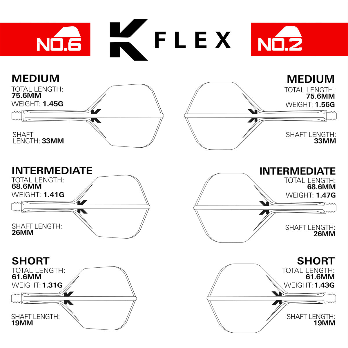 Josh Rock K-Flex One Piece Dart Flights By Target