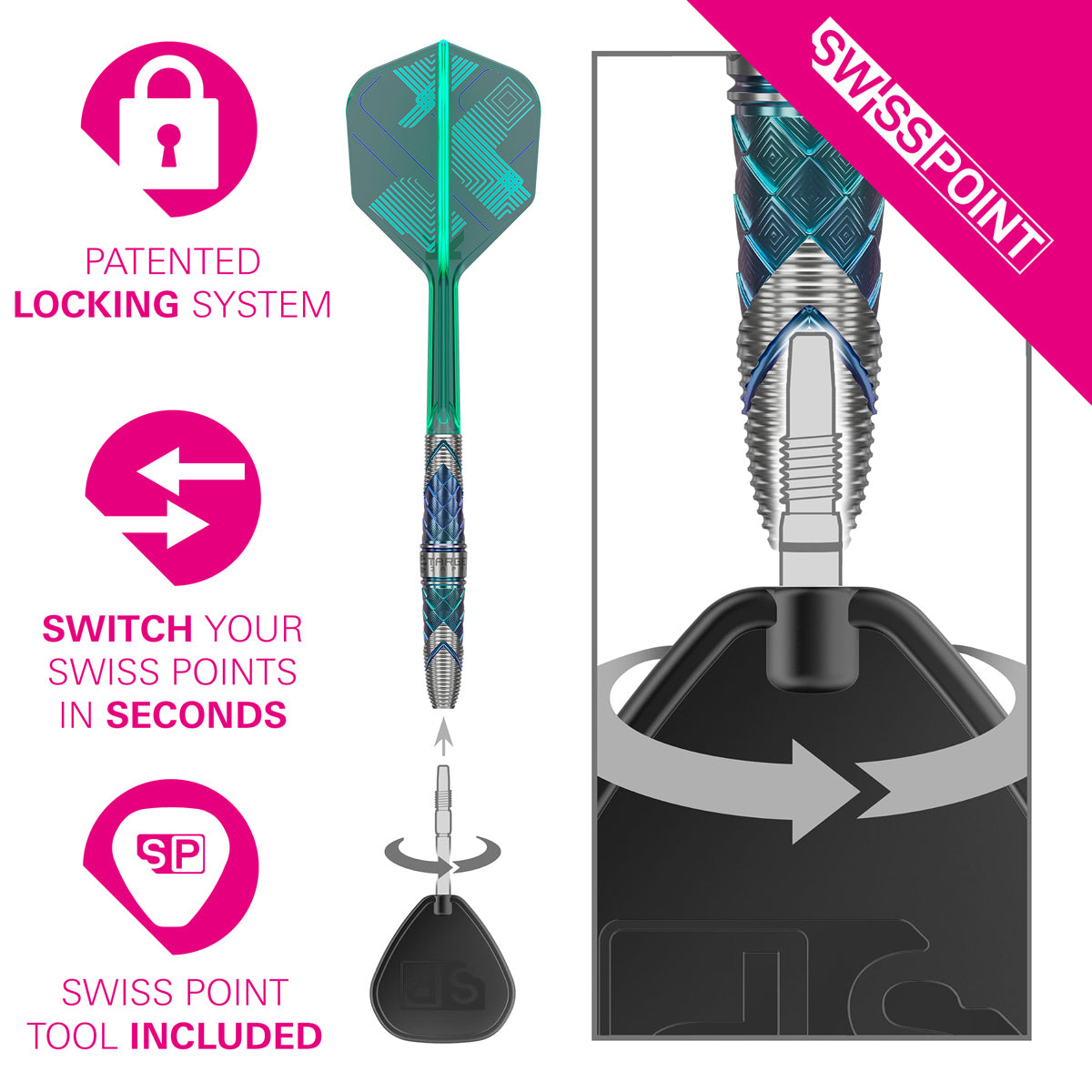Target Japan Kaze Series Ceros 01 90% Tungsten Sp Steel Tip Darts