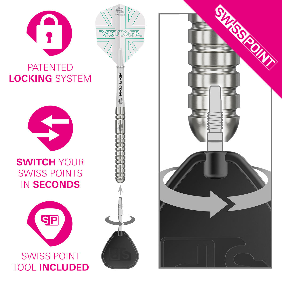 Rob Cross G1 90% Tungsten Sp Steel Tip Darts By Target