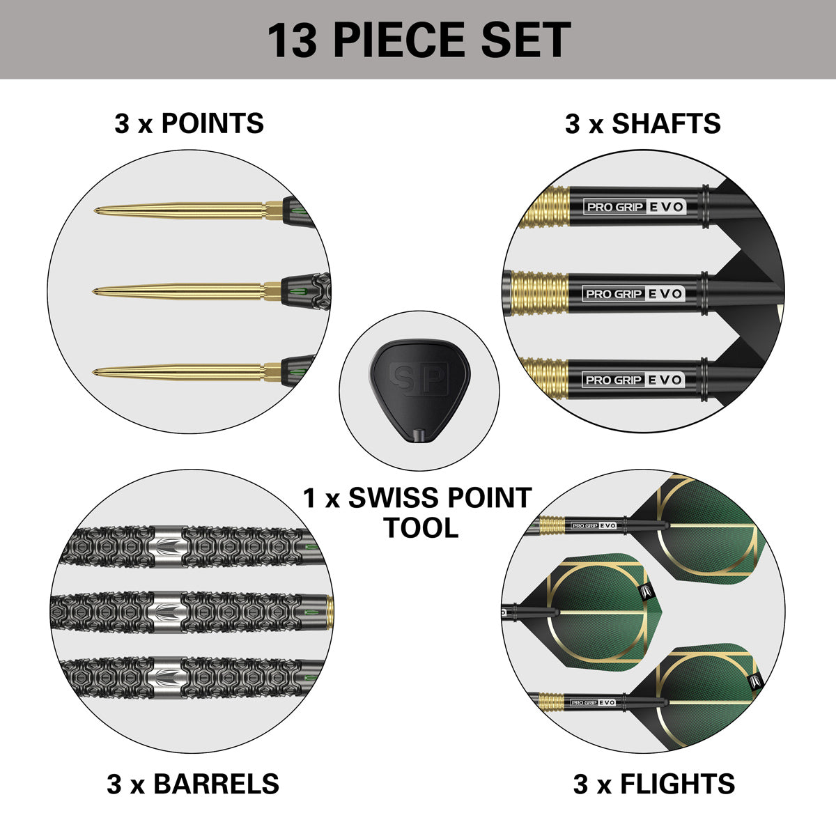 Cult Sp01 90% Tungsten Swiss Point Steel Tip Darts By Target