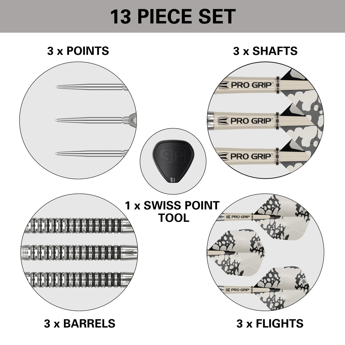 Exo 01 90% Tungsten Sp Steel Tip Darts By Target 23