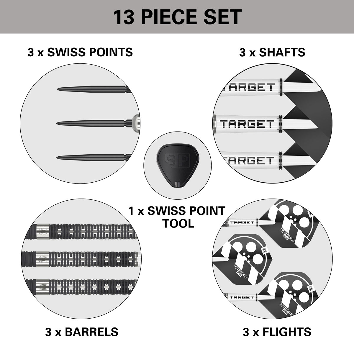 Hollywood Action 90% Tungsten Sp Steel Tip Darts By Target