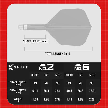 Target K-Shift No6 Integrated Flights & Shafts